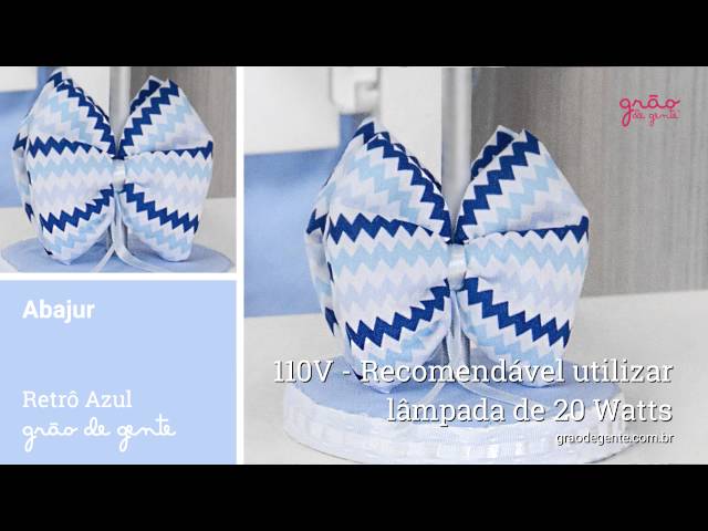 Abajur Retrô Azul | Ref: 53850