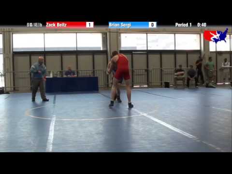 Zack Beitz vs. Brian Sergi at 2013 Junior Nationals - FILA - FS