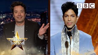 How Prince challenged Jimmy Fallon to ping-pong 😂 The Graham Norton Show - BBC