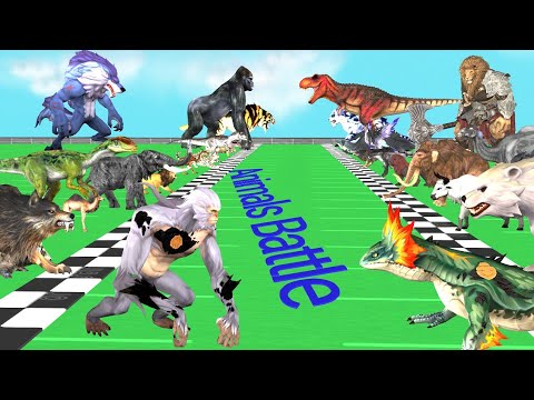 32 Wild Animal Fights, Which is the Strongest Animal? Animal Revolt battle simulator gameplay|Arbs