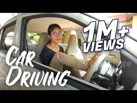 Girl car drive on foot 😯😯 special girl drive car on foot