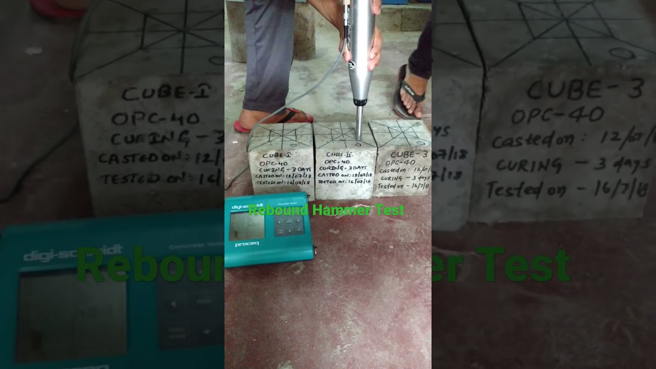 Rebound Hammer Test for Concrete  (Civil Eng. Lab Work)