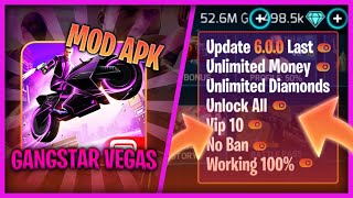 Update Gangstar Vegas Mod Apk 6.0.0r - Unlimited Money, Diamonds, VIP 10, Working 100%