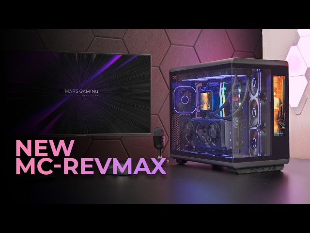 Mars Gaming Mcrevmax Torre Semi-atx Gaming, Ecrã Ips 11.8", 4 Ventoinhas Pwm Argb, Vidro Temperado Panorâmico, Hub Rf, Back-connect, Aura Sync video