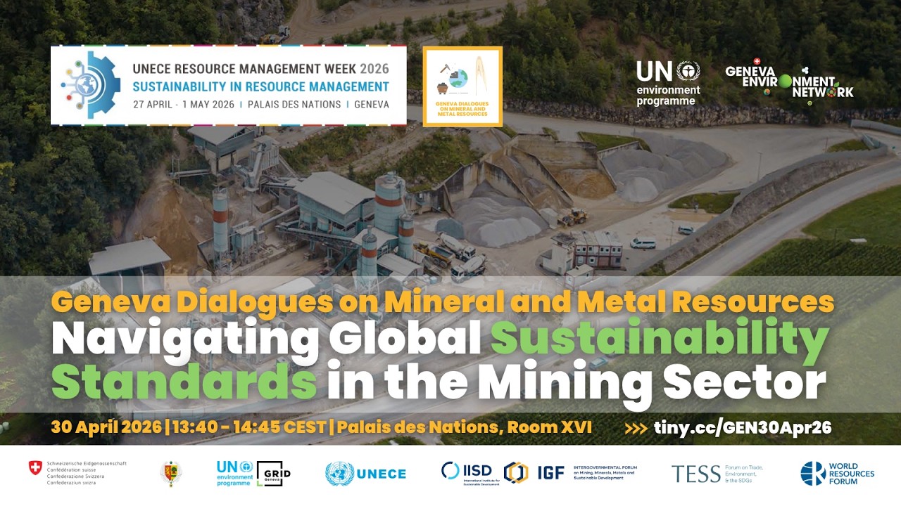 Navigating Global Sustainability Standards in the Mining Sector | UNECE Resource Management Week