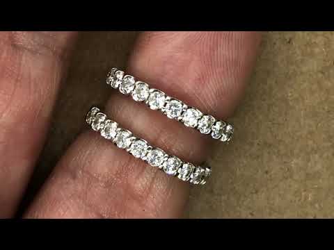 14K White Gold Ring With 0.50ctw Diamond Wedding Anniversary Band Size 5