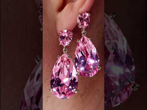 Luxury Pink Crystal Earrings - Holiday Shopping Days