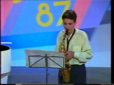 Stéphane Mercier, saxophone, Jeunes Solistes 1987, RTBF