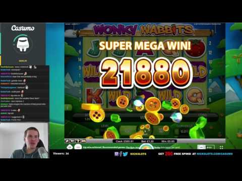 SUPER MEGA WIN on Wonky Wabbits Slot - £1.20 Bet