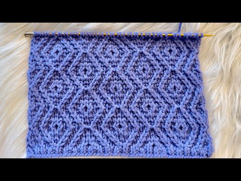 Hypnotic Diamonds Knitting Tutorial | Optical Illusion Diamo