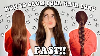 HOW TO GROW YOUR HAIR LONG FAST !! *waist length hair*