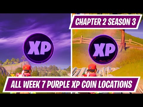 New Week 7 - All 2 Purple XP Coin Locations in Fortnite Chapter 2 Season 3
