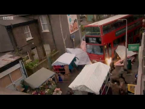 EastEnders - A Bus Crashes Through The Market