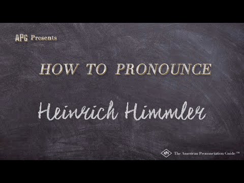How to Pronounce Heinrich Himmler (Real Life Examples!)