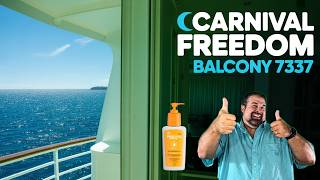 Carnival Freedom Balcony Cabin 7337 | Full Cruise Room Tour & Review