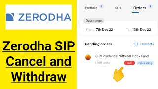 Zerodha SIP Withdrawal | SIP ka Paisa kaise nikale Zerodha Coin