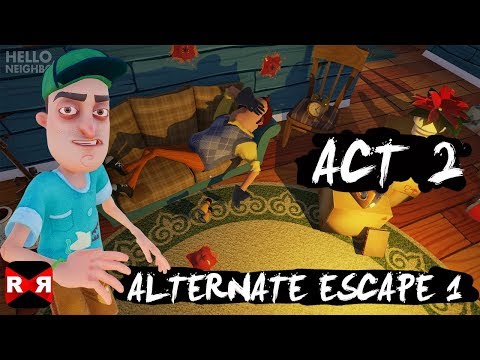 Hello Neighbor - ACT 2 Alternate Escape (Trampoline) -  iOS / Android Walkthrough Gameplay
