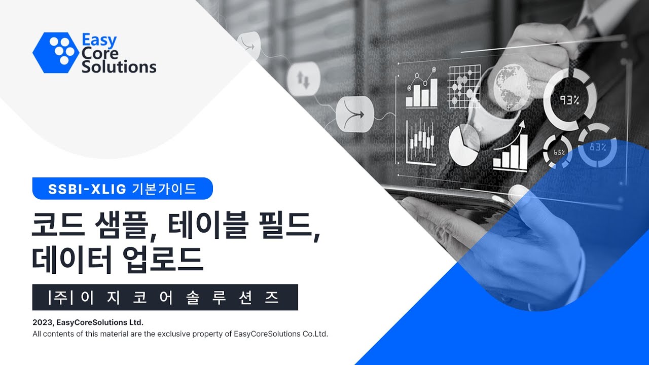 SSBI-XLIG  기본가이드 - 코드 샘플, 테이블 필드, 데이터 업로드