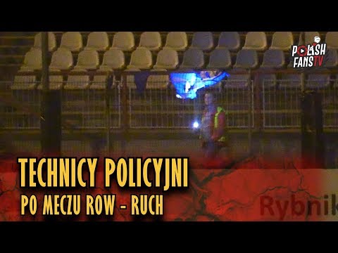 Technicy policyjni po meczu ROW - RUCH (30.09.2018 r.)