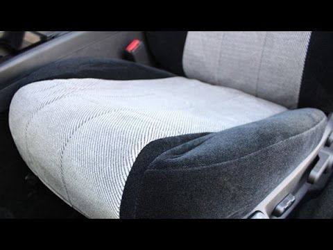 CalTrend Custom Seat Covers Front Row Installation on Toyota Highlander