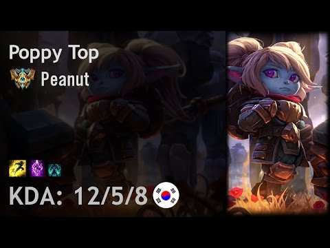 Poppy Top vs Maokai - Peanut - KR Challenger Patch 7.1