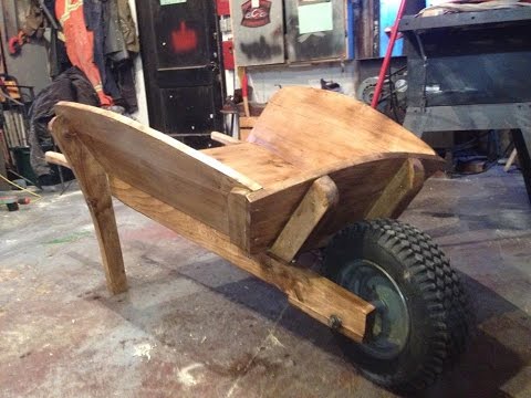 How to make wooden wheelbarrow