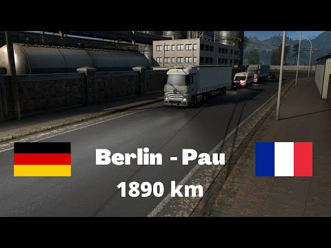 Euro Truck Simulator 2 | Promods 2.51 | Berlin (DE) - Pau (F) | Silent Gaming |Timelapse