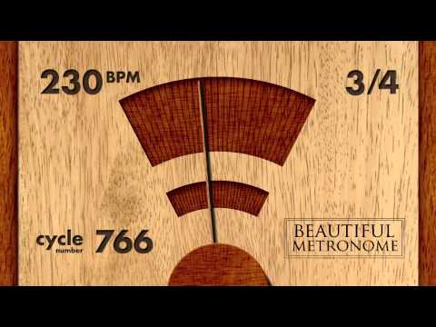 230 BPM 3/4 Wood Metronome HD