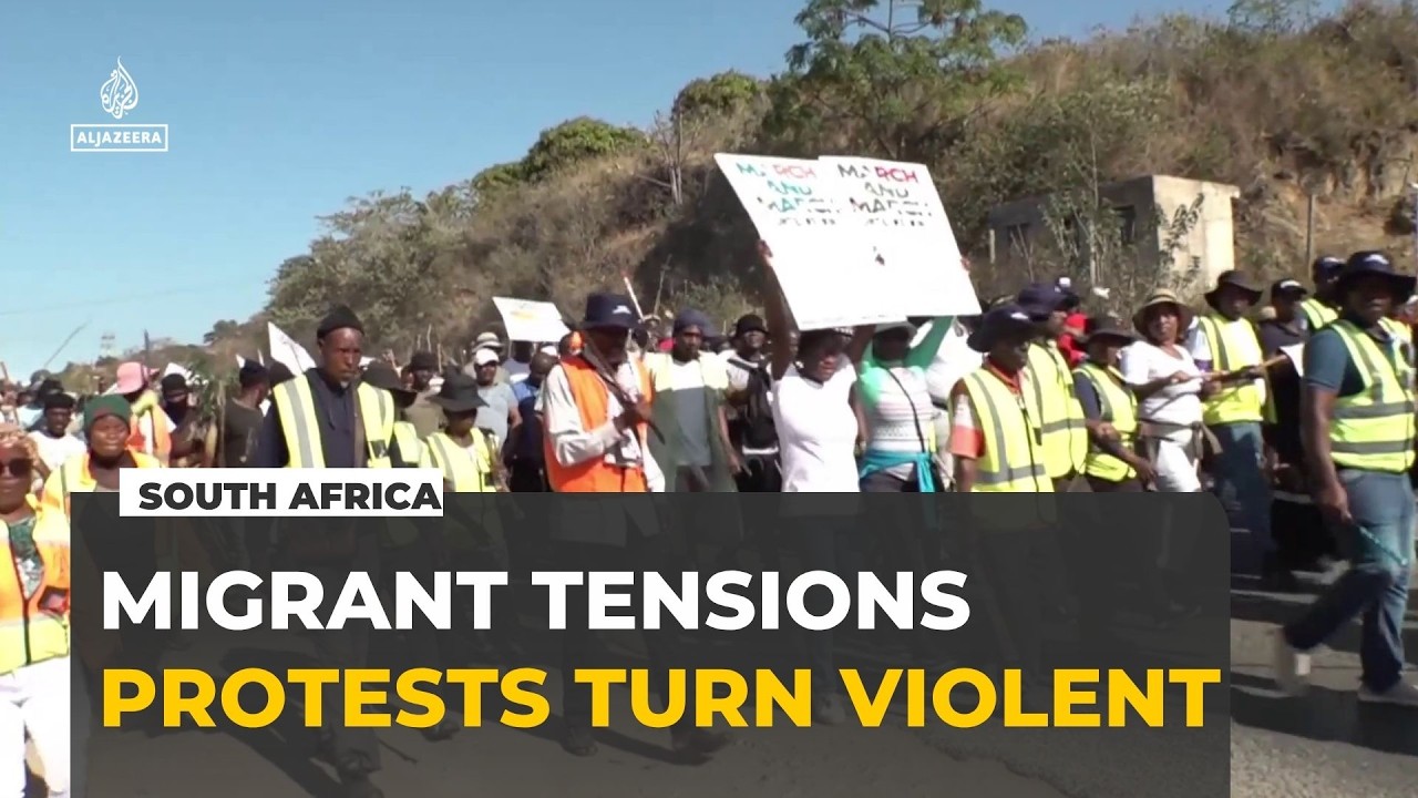 South Africa anti-migrant protests grow amid fears of xenophobic violence