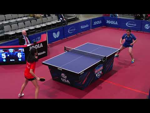 2017 US Open Table Tennis Championships - Table 1 - Ruini Li v Amy Wang - Women's Quarter Finals