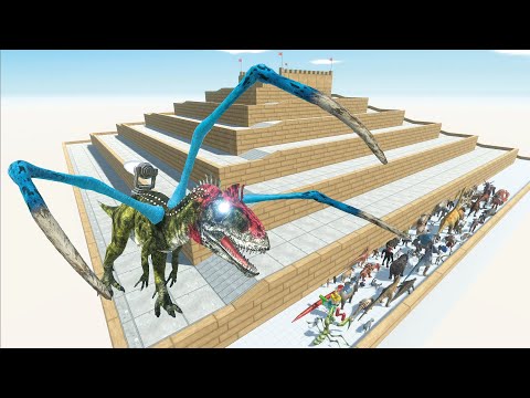 ESCAPE FROM ALIEN DINO CRYOLOPHOSAURUS - UPHILL COURSE - ARBS - Animal Revolt Battle Simulator