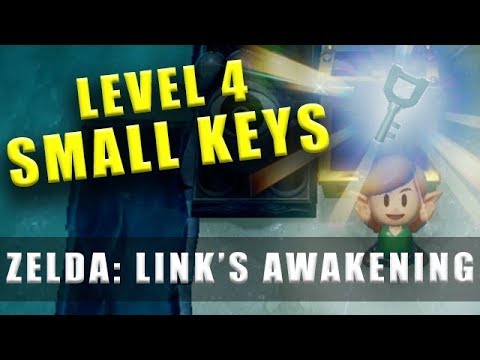 The Legend of Zelda Link's Awakening Switch Angler's Tunnel Level 4 small keys