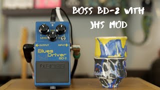 Video thumbnail for Boss BD-2 Blues Driver with JHS "Blu-Drive" Mod Demo (no talking) by Get Offset