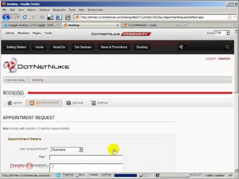 DotNetNuke Tutorial - A simple Booking module for DotNetNuke - part 1/2 - Video #265