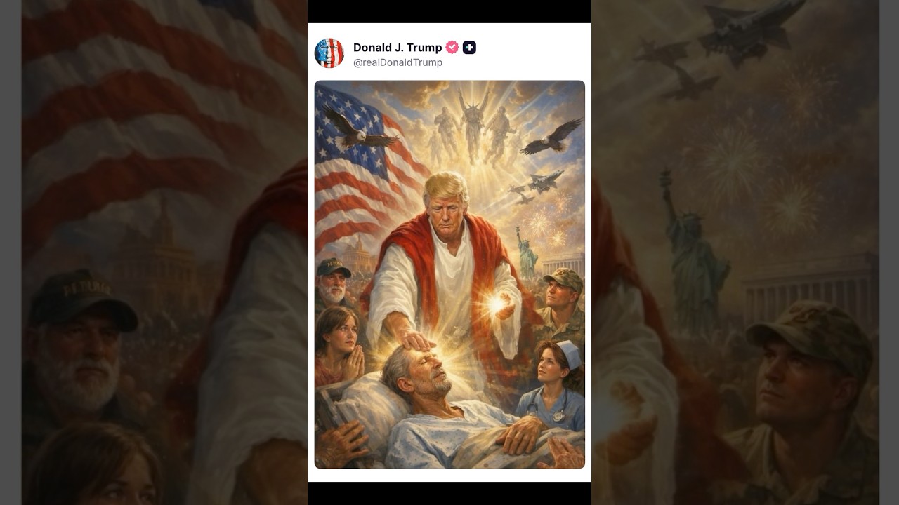 Van speaks on Trump’s recent tweet, where he posted himself appearing to be God.