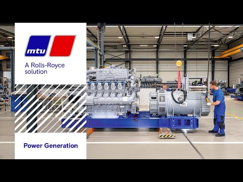 Part of a video titled Our mtu gas genset manufacturing site in Augsburg, Germany - YouTube