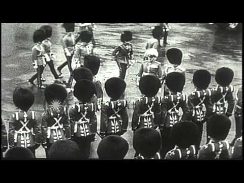 King George VI arrives with his queen to dedicate a memorial to his father in Lon...HD Stock Footage