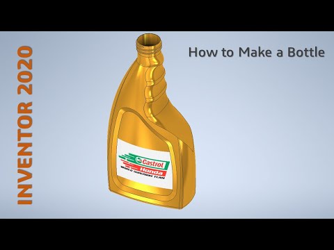 Inventor 2020 Tutorial #145 | Advanced Surface Modeling How to Make a Bottle