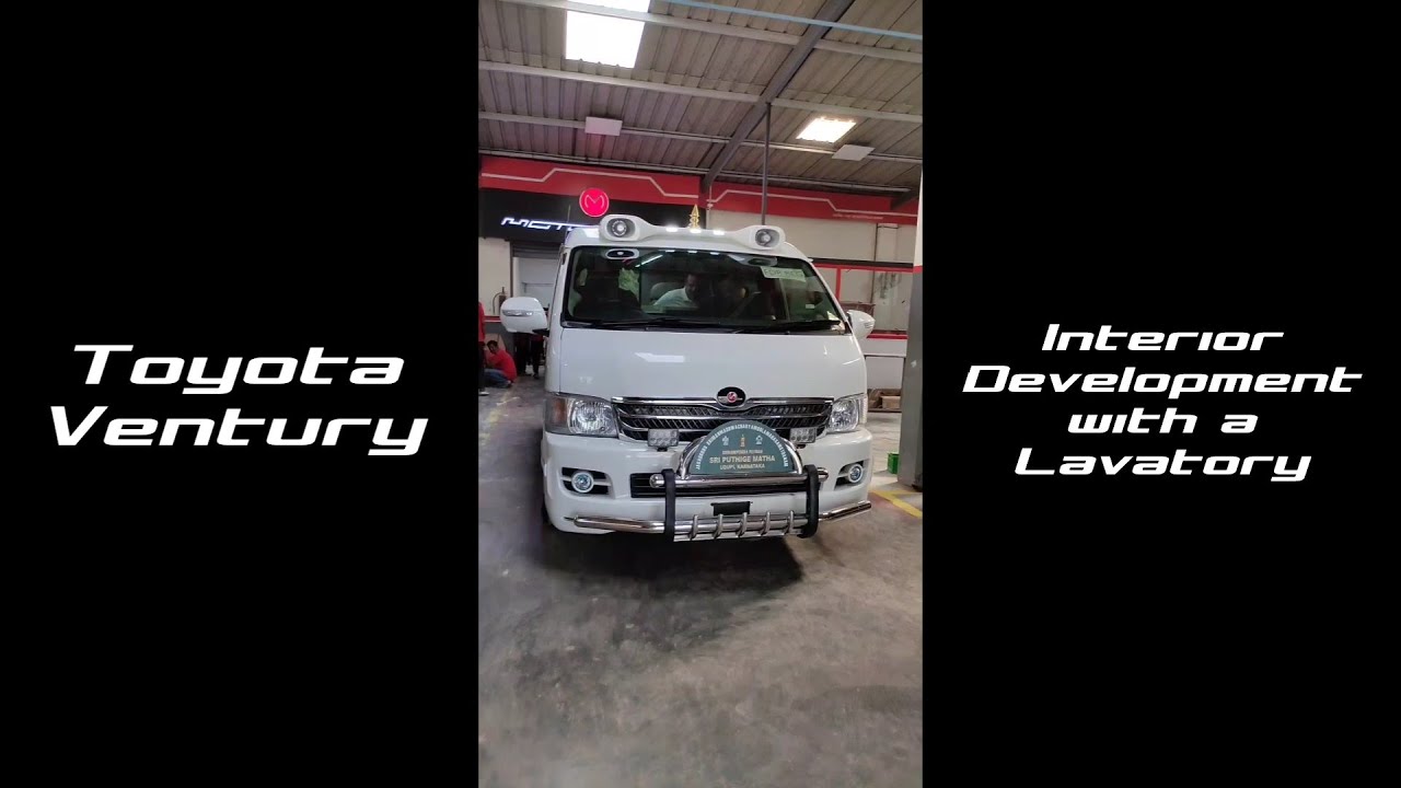 Toyota Ventury Interiors customized with a Lavatory by Team Motormind
