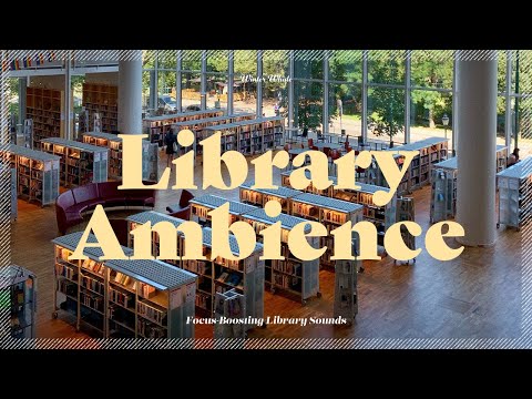 Library Ambience Background Noise | White Noise, Library Sounds | 도서관 ASMR, 도서관 백색소음
