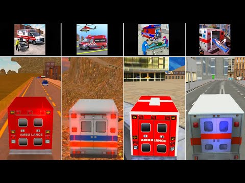 Ambulance Emergency Simulator vs Heli Ambulance Sim. vs City Ambulance Rescue vs Ambulance Rescue