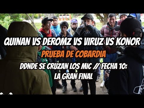 QUINAN vs DEROMZ vs VIRUZ vs KONOR - Cobardia // LA GRAN FINAL: Donde se Cruzan Los Mic