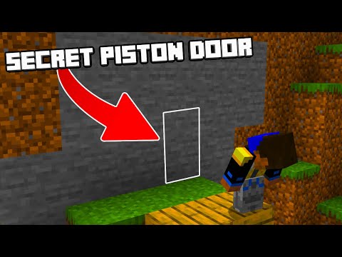 Minecraft Simple 1x2 Flush Piston Door Tutorial *Java*