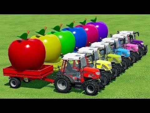 LOAD AND TRANSPORT GIANT APPLES WITH RIGITRAC TRACTORS - Farming Simulator 22