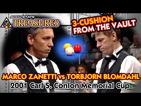 3 CUSHION: MARCO ZANETTI vs TORBJORN BLOMDAHL - 2001 Carl Conlon Memorial World Cup