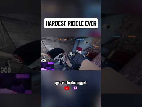HARDEST RIDDLE EVER...?? #Shorts #rainbowsixsiege