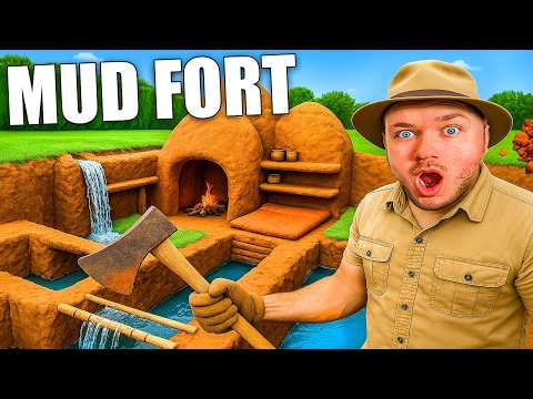 DAY 2 Surviving in Our MUD FORT… This Is Getting REALLY HARD!