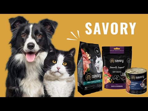 Мягкое лакомство Savory Sterilised Snack для стерилизованных кошек, ягненок и черника, 50 г video