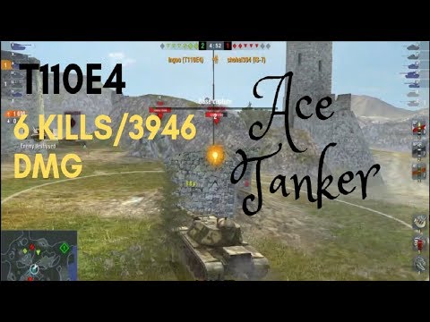 World of Tanks Blitz T110E4 Ace Tanker 6 kills/3946 dmg