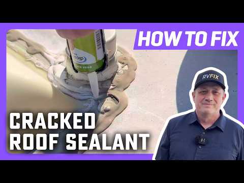 How to Repair Cracks in an RV Roof Sealant | Dicor Self Leveling Lap Sealant | DIY Roof Repair